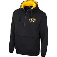 Men's Colosseum Black Missouri Tigers Half-Zip Hoodie