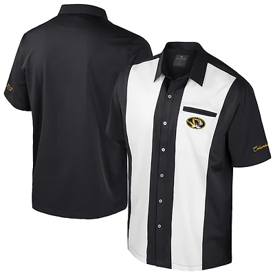 Men's Colosseum Black Missouri Tigers Strike Bowling Button-Up Shirt