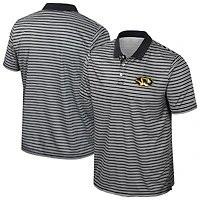 Men's Colosseum Black Missouri Tigers Striped Polo