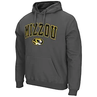 Men's Colosseum Charcoal Missouri Tigers Arch & Logo 3.0 Pullover Hoodie