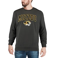 Men's Colosseum Charcoal Missouri Tigers Arch & Logo Crew Neck Sweatshirt