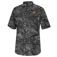 Men's Colosseum  Charcoal Missouri Tigers Realtree Aspect Charter Full-Button Fishing Shirt