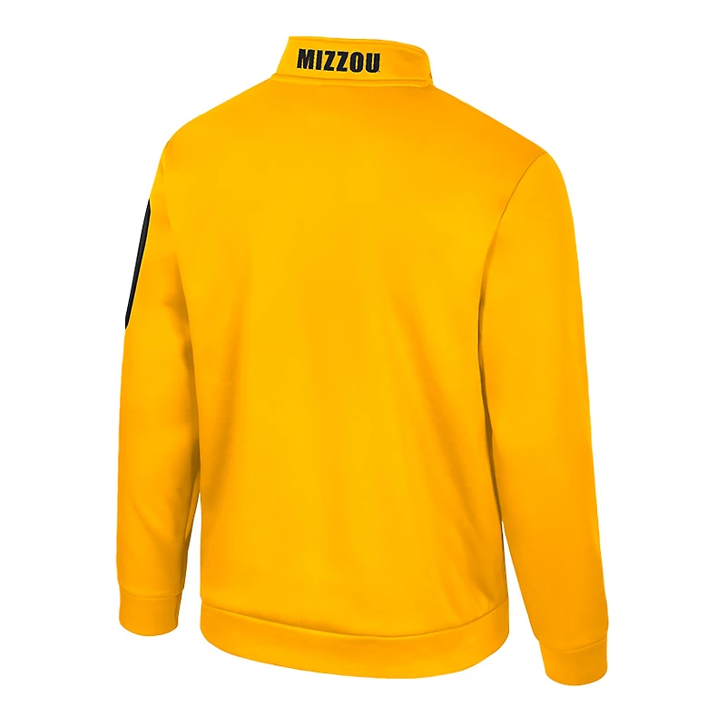 Men's Colosseum Gold Missouri Tigers Mainframe Quarter-Zip Fleece Jacket