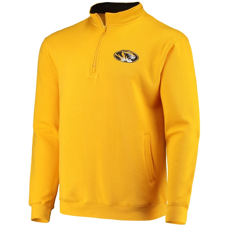 Men's Colosseum Gold Missouri Tigers Tortugas Logo Quarter-Zip Jacket