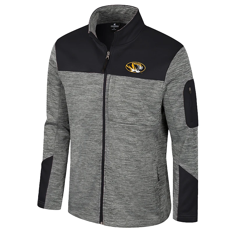 Men's Colosseum  Gray/Black Missouri Tigers Guard Full-Zip Jacket