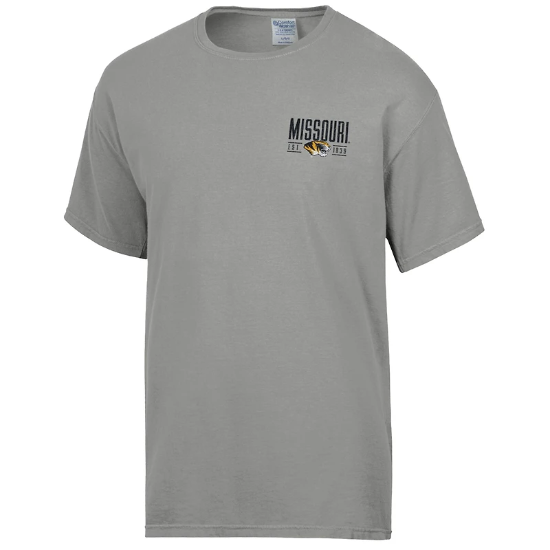 Men's ComfortWash  Gray Missouri Tigers Big Name T-Shirt