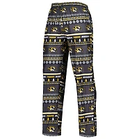 Ensemble de nuit Concepts Sport noir pour homme, haut à manches longues pivotant et pantalon Missouri Tigers