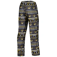 Ensemble de nuit Concepts Sport noir pour homme, haut à manches longues pivotant et pantalon Missouri Tigers
