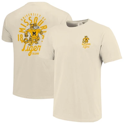 Men's Cream Missouri Tigers Comfort Colors Mascot Overlay T-Shirt