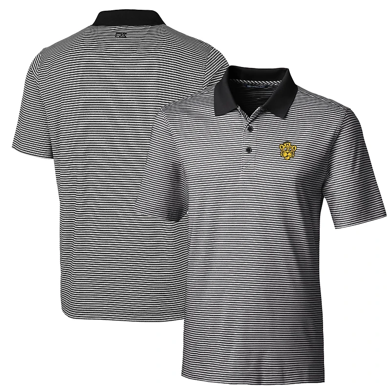 Polo extensible à rayures ton sur Forge pour homme Cutter & Buck Black Missouri Tigers, grandes tailles