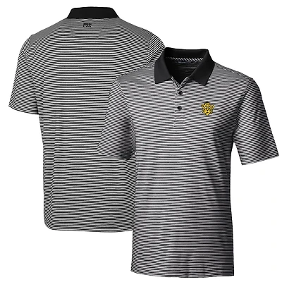 Polo extensible à rayures ton sur Forge pour homme Cutter & Buck Black Missouri Tigers, grandes tailles