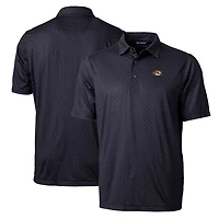 Men's Cutter & Buck Black Missouri Tigers Big Tall Pike Double Dot Print Stretch Polo