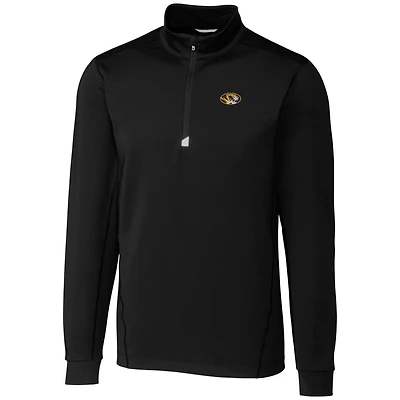 Veste demi-zippée Traverse noire pour homme, modèle Cutter & Buck, Missouri Tigers, grande taille