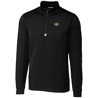 Veste demi-zippée Traverse noire pour homme, modèle Cutter & Buck, Missouri Tigers, grande taille
