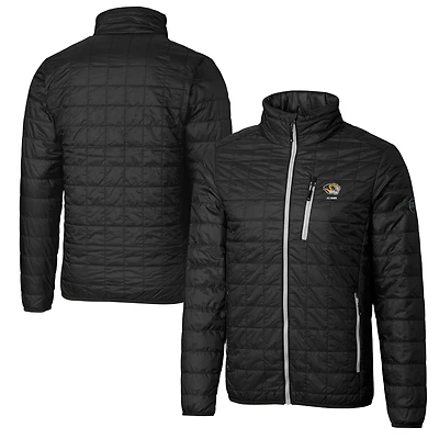 Gilet matelassé isolant entièrement zippé Rainier PrimaLoft Eco pour homme, noir, des Missouri Tigers, Cutter & Buck