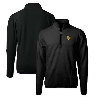 Haut zippé quart de tour en polaire écologique Sherpa Vault Cascade pour homme, couleur noire, Cutter & Buck, Missouri Tigers, grandes tailles