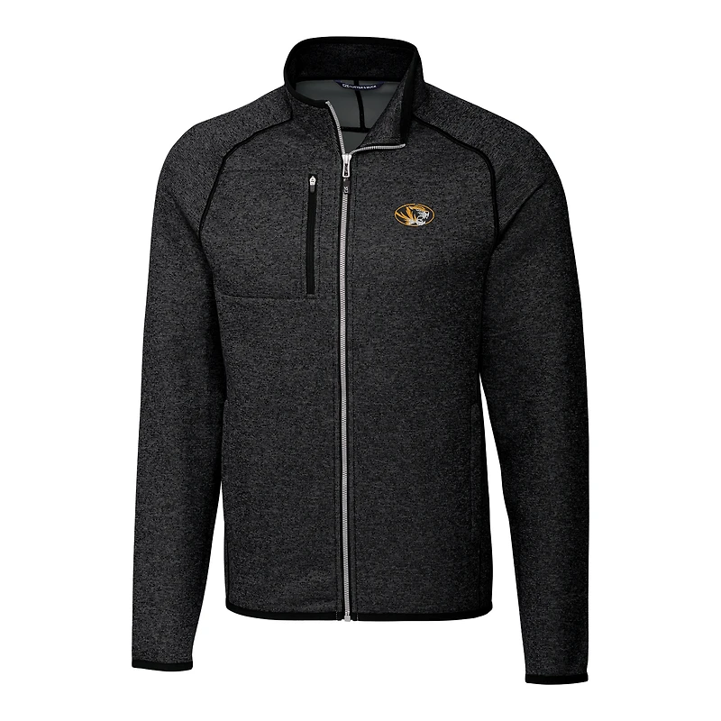 Veste zippée intégrale pour homme, couleur anthracite, Cutter & Buck, Missouri Tigers
