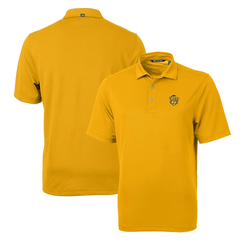 Polo Cutter & Buck Gold Missouri Tigers Team Logo Virtue Eco Piqué Recyclé pour Homme