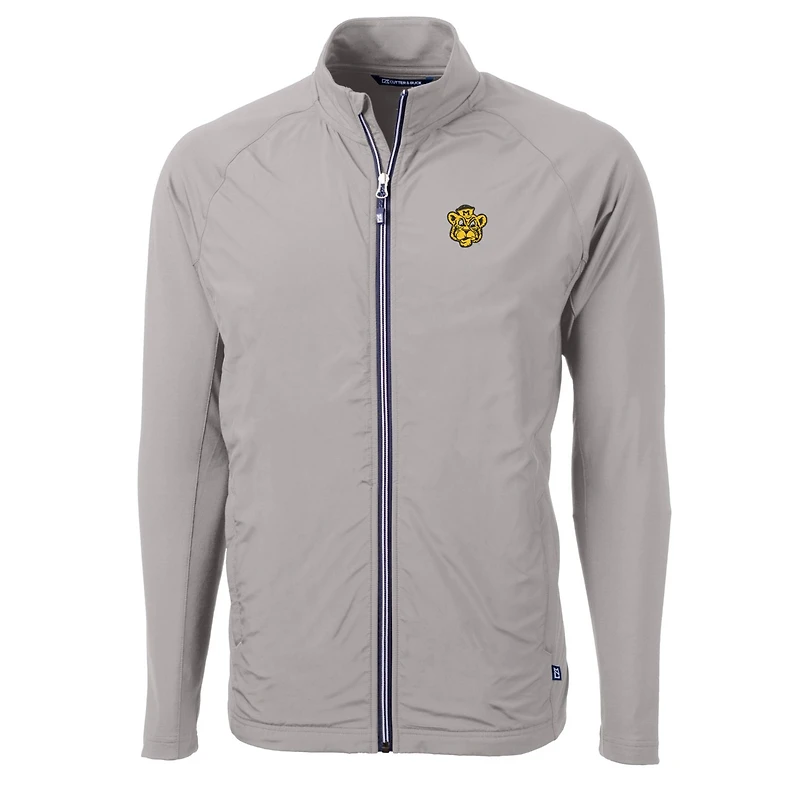 Veste hybride recyclée entièrement zippée pour homme Cutter & Buck Gray Missouri Tigers Adapt Eco Knit, grande taille