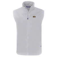 Gilet zippé entièrement recyclé Charter Eco pour homme, gris, des Missouri Tigers, Cutter & Buck