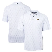 Men's Cutter & Buck White Missouri Tigers Big Tall Virtue Eco Pique Tile Print Recycled Polo