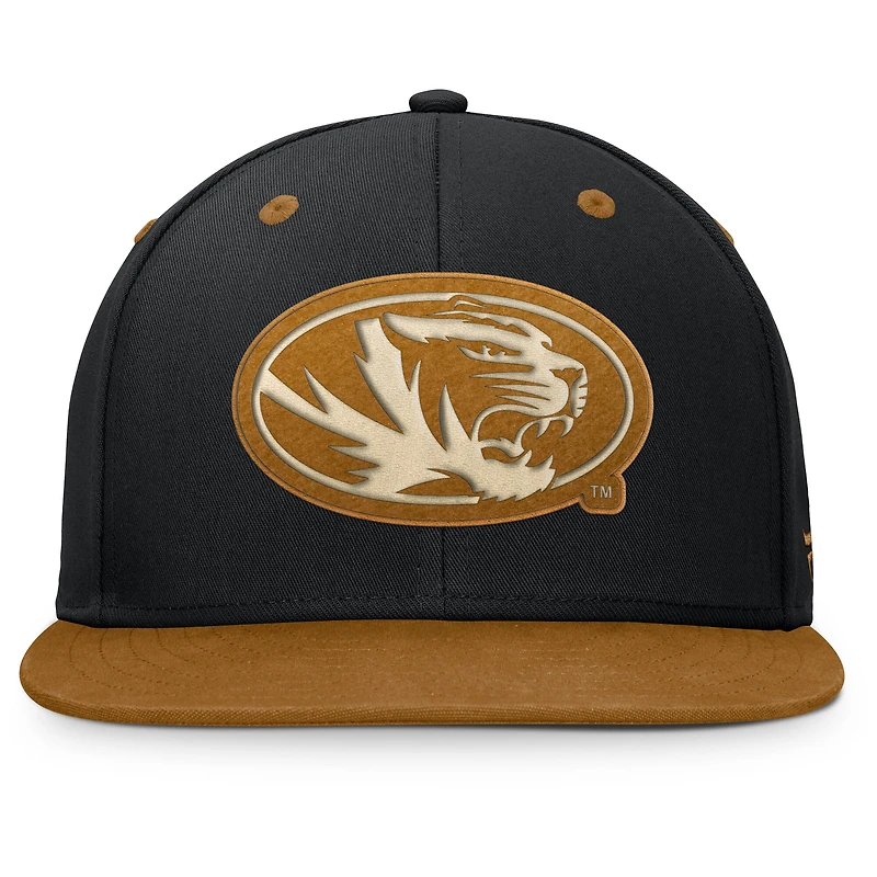 Men's Fanatics Black/Brown Missouri Tigers NoBo Fitted Hat