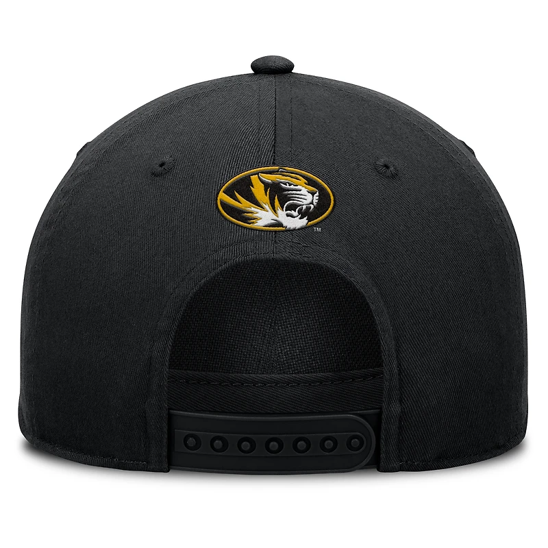 Casquette ajustable Fanatics Black Missouri Tigers Foul Ball Rope pour homme