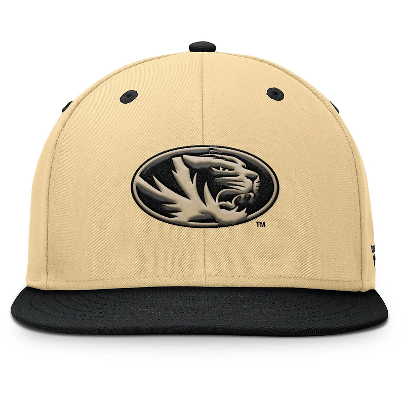 Men's Fanatics Khaki/Black Missouri Tigers Balance Fitted Hat