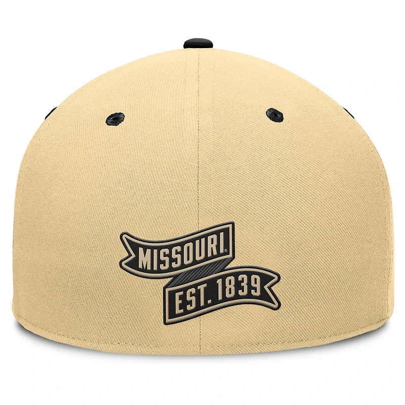 Men's Fanatics Khaki/Black Missouri Tigers Balance Fitted Hat