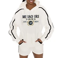 Men's Gameday Couture Cream Missouri Tigers Down, Set, Go Hoodie and Shorts Lounge Set