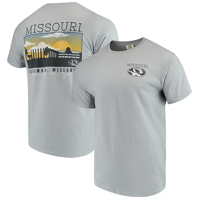 Men's Gray Missouri Tigers Comfort Colors Campus Scenery T-Shirt