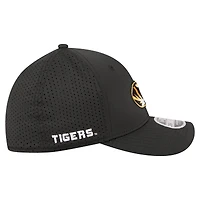 Men's New Era  Black Missouri Tigers 39THIRTY M-Crown Flex Fit Hat