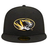 Casquette ajustée 59FIFTY Missouri Tigers de New Era pour homme, noire