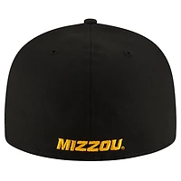 Casquette ajustée 59FIFTY noire Missouri Tigers New Era pour hommes