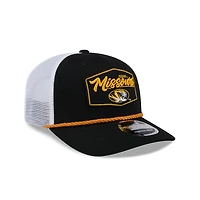 Casquette extensible à boutons-pression 9SEVENTY COOLERA noire des Missouri Tigers de New Era pour homme