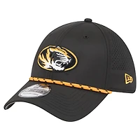 Men's New Era  Black Missouri Tigers Rope 39THIRTY Flex Hat