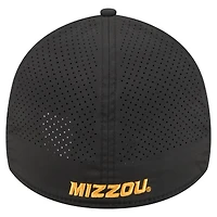 Men's New Era  Black Missouri Tigers Rope 39THIRTY Flex Hat