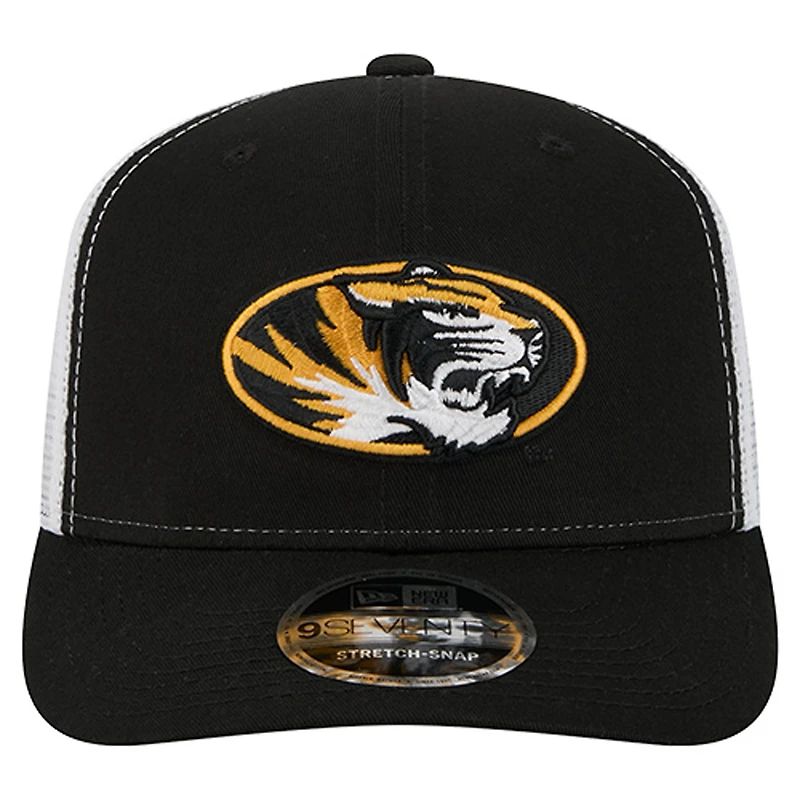 Men's New Era  Black Missouri Tigers Team 9SEVENTY COOLERA Trucker Adjustable Hat