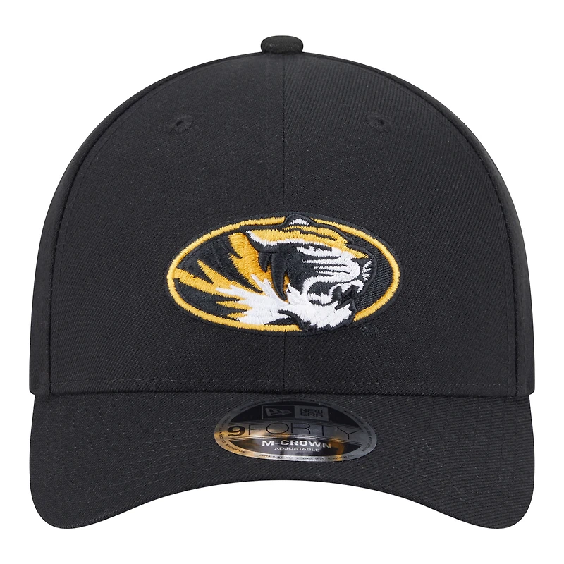Casquette ajustable noire New Era Missouri Tigers Team Collective 9FORTY M-Crown pour homme