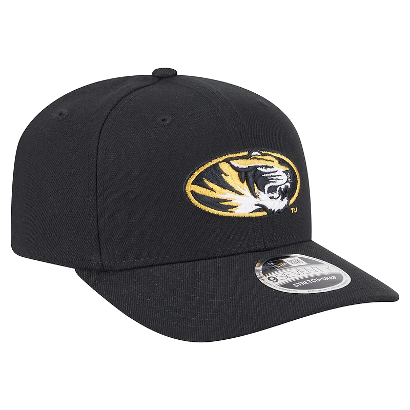 Men's New Era  Black Missouri Tigers Team Collective 9SEVENTY Stretch-Snap Adjustable Hat