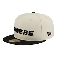 Men's New Era  Cream/Black Missouri Tigers Two-Tone Script 59FIFTY Fitted Hat