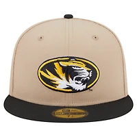 Men's New Era  Khaki Missouri Tigers Two-Tone 59FIFTY Fitted Hat