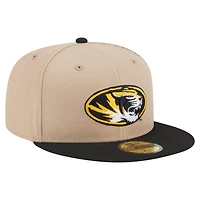 Men's New Era  Khaki Missouri Tigers Two-Tone 59FIFTY Fitted Hat