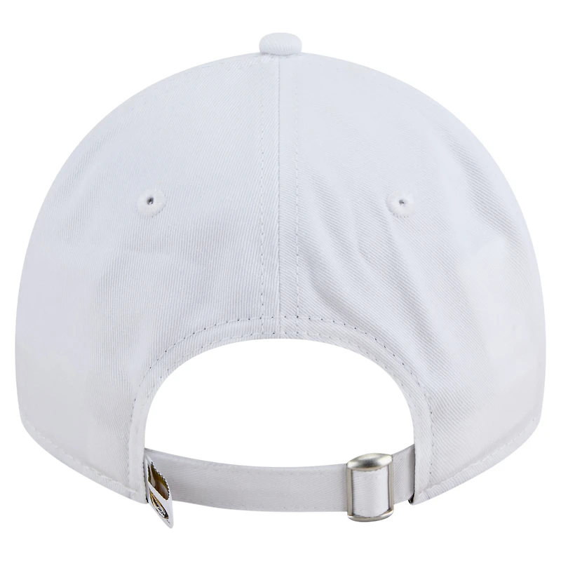 Casquette ajustable New Era blanche pour homme, modèle 9TWENTY
