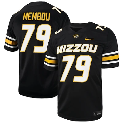 Maillot Nike Armand Membou noir des anciens Missouri Tigers pour homme