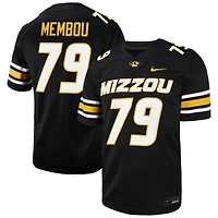 Maillot Nike Armand Membou noir des anciens Missouri Tigers pour homme