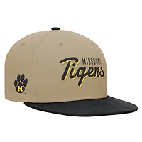 Casquette snapback Nike Pro Dri-FIT beige/noire pour homme Missouri Tigers