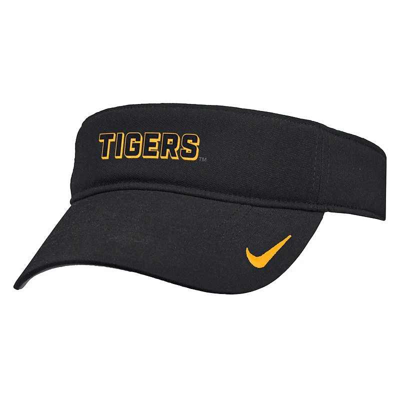 Men's Nike Black Missouri Tigers 2025 On-Field Ace Performance Adjustable Visor