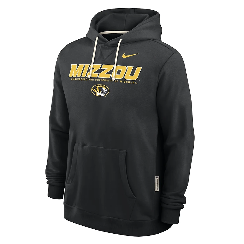 Men's Nike Black Missouri Tigers 2025 Sideline Standard Issue Dri-FIT Hoodie