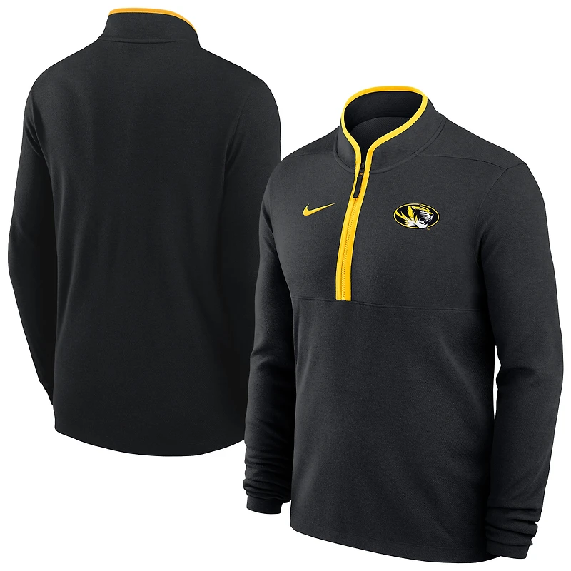 Pull-over Nike Victory Dri-FIT noir pour homme, modèle Missouri Tigers Basketball Victory, à demi-zip.